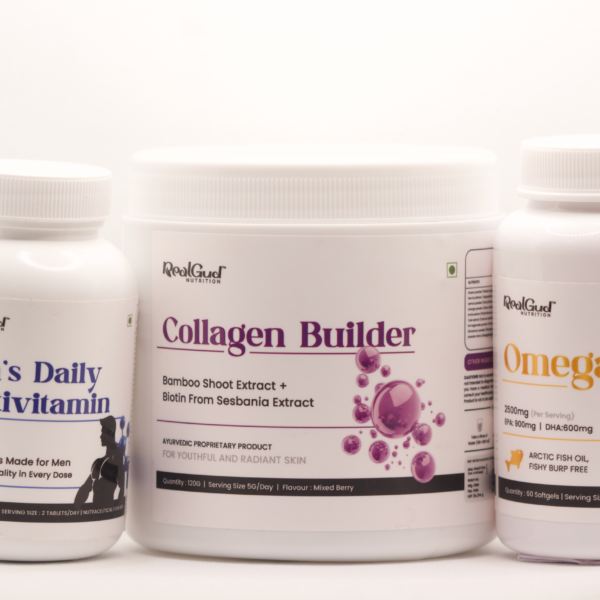 Glow Plus Combo – Men’s Multi, Omega-3 & Collagen Builder